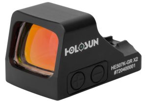 HOLOSUN HE507K-GR X2 / HS507K X2 Multi-Reticle 2 MOA Dot & 32 MOA Circle Open Reflex Pistol Sight