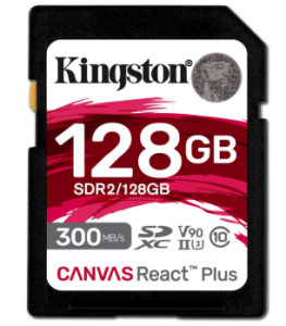 Kingston Canvas React Plus 128GB SD Card