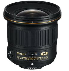 Nikon AF-S FX NIKKOR 20mm f/1.8G ED Fixed Lens with Auto Focus for Nikon DSLR Cameras